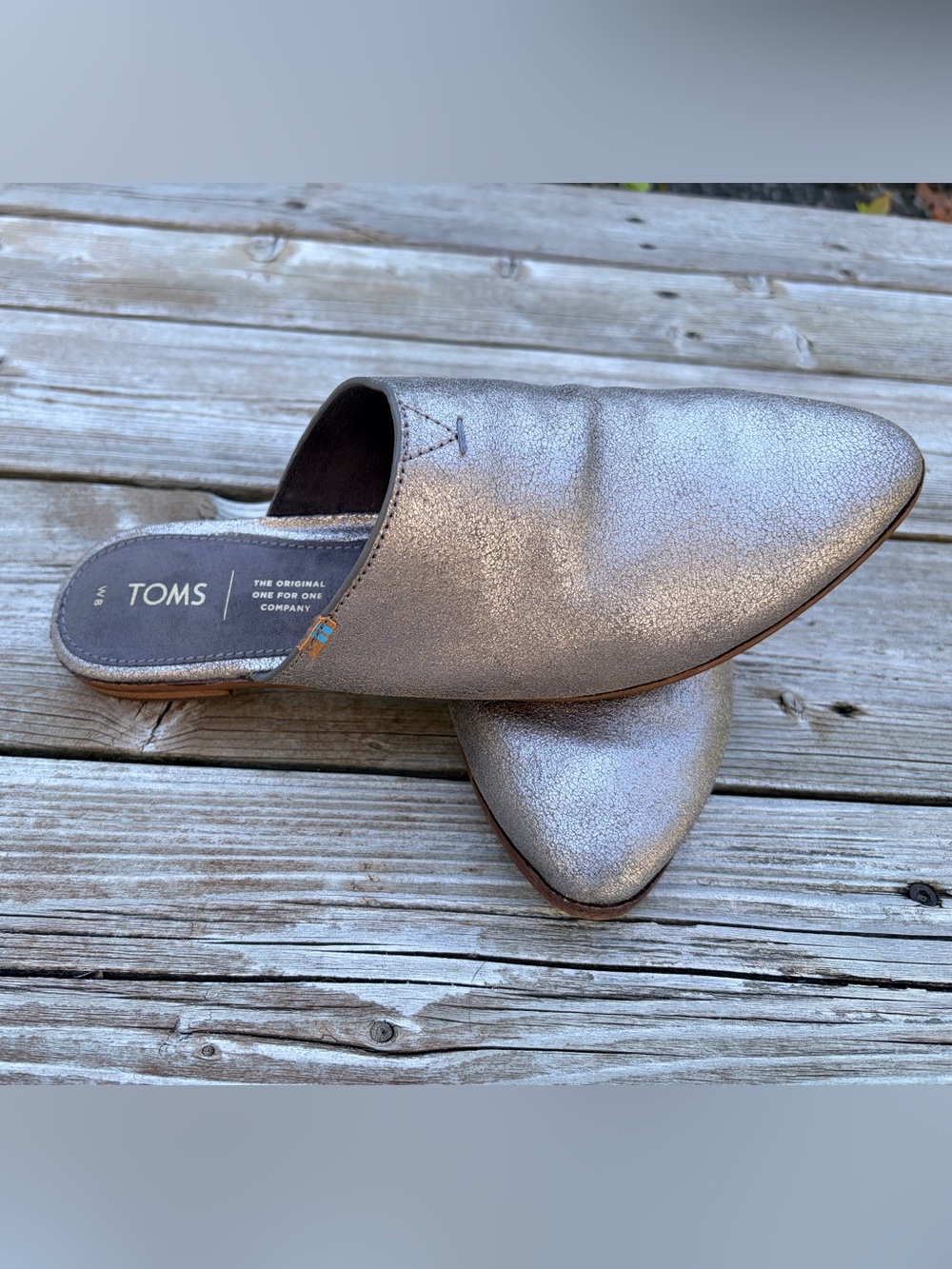 Toms Metallic Bronze Mules
